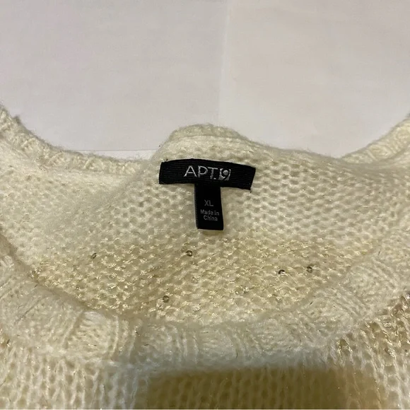 ⭐️ Apt. 9 Cream Striped Sweater size extra large🍁 - Picture 4 of 5